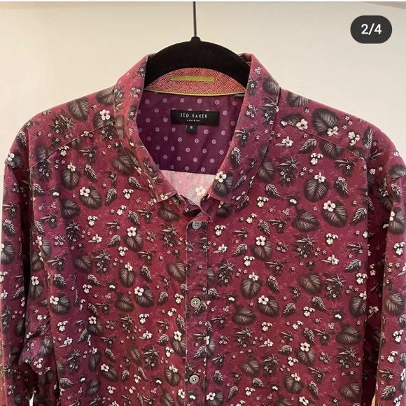 Ted Baker Printed Button Up - Picture 4 of 5